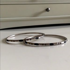 Rugged Vintage Sterling Silver Bangle Bracelets